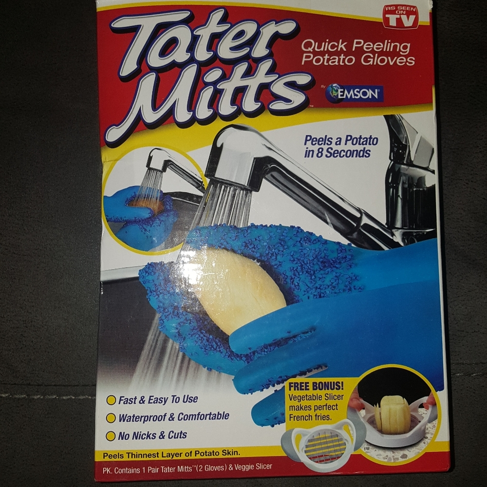 Tater Mitts/Vegetable Peeling Gloves/As Seen On TV